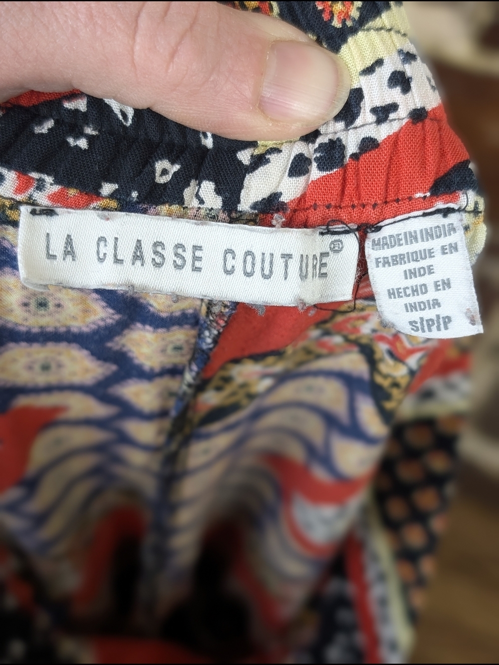 Y2K Vintage Rayon Scarf Print Wide Leg Pants Small Cropped Boho Casual Summer - Picture 8 of 9